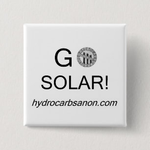 Badge Carré 5 Cm Allez solaire ! Bouton