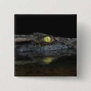 Badge Carré 5 Cm Alligator américain