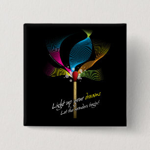 Badge Carré 5 Cm Allumez vos rêves