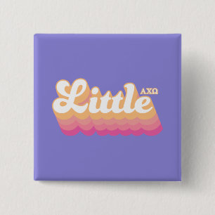 Badge Carré 5 Cm Alpha Chi Omega Petite soeur