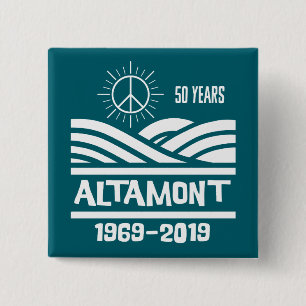 Badge Carré 5 Cm Altamont Speedway 1969-2019 50e anniversaire