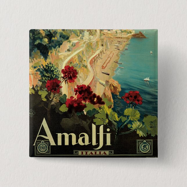 Badge Carré 5 Cm Amalfi (Devant)