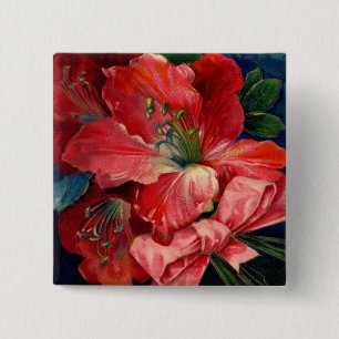 Badge Carré 5 Cm Amaryllis