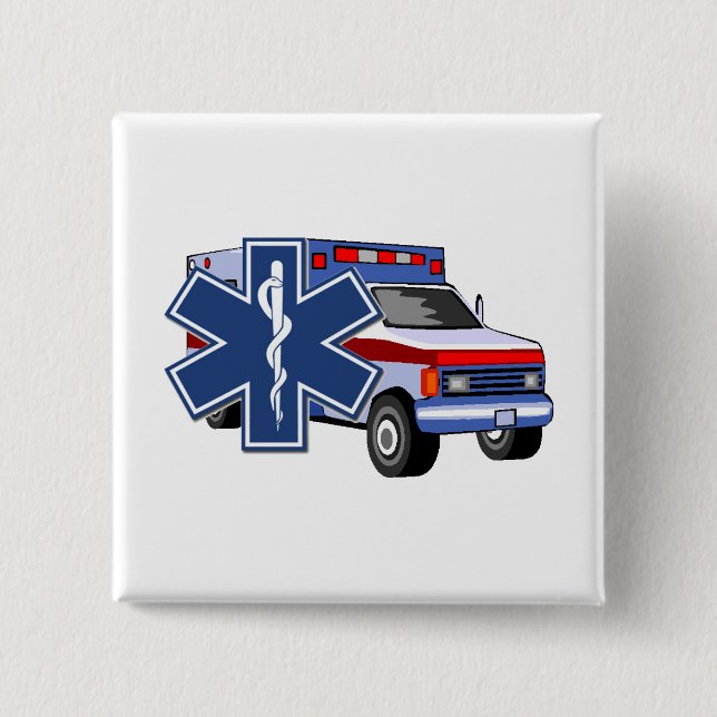 Badge Carré 5 Cm Ambulance de SME (Devant)