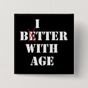 Badge Carré 5 Cm Amer avec l'âge