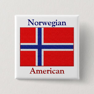 Badge Carré 5 Cm Américain norvégien
