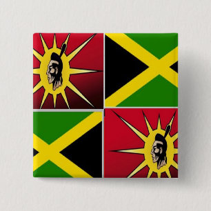 Badge Carré 5 Cm Amérindien et jamaïcain