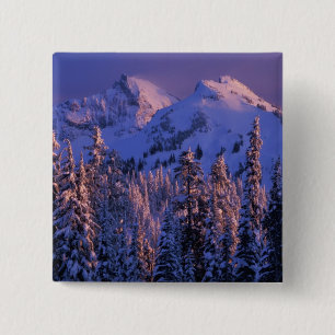 Badge Carré 5 Cm Amérique du Nord, États-Unis, Washington, Mont Rai