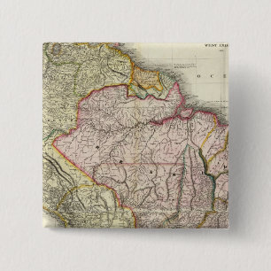 Badge Carré 5 Cm Amérique du Sud composite, Antilles