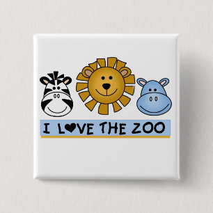 Badge Carré 5 Cm Amis de zoo