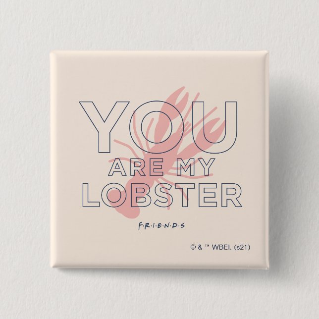 Badge Carré 5 Cm AMIS™ | Vous êtes mon homard (Devant)