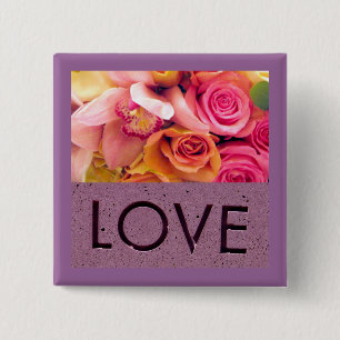 Badge Carré 5 Cm Amour_