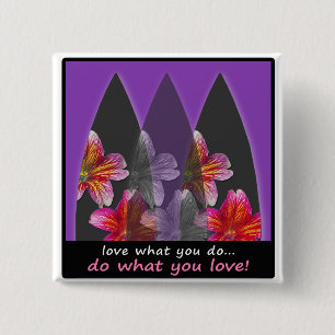 Badge Carré 5 Cm Amour ce qui vous faites le bouton surfant