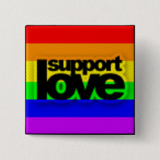 Badge Carré 5 Cm Amour de soutien