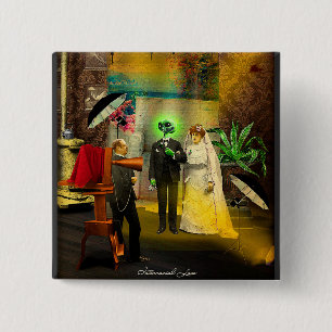 Badge Carré 5 Cm Amour interracial