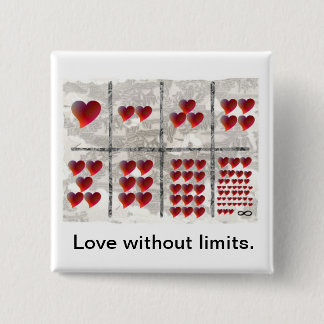 Badge Carré 5 Cm Amour sans limites