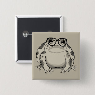 Badge Carré 5 Cm Amoureux de grenouille de pluie Désert Pluie Cadea