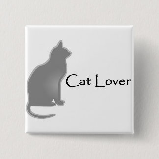 Badge Carré 5 Cm Amoureux des chats