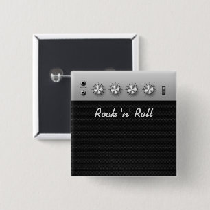 Badge Carré 5 Cm Amplificateur de guitare