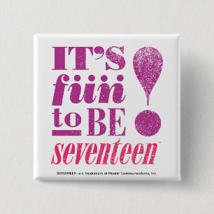 Badge Carré 5 Cm Amusement 2 B 17-Purple