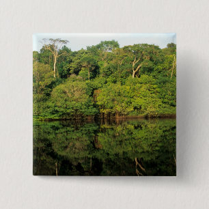 Badge Carré 5 Cm Anavilhanas, Amazonas, Brésil. Rainforest