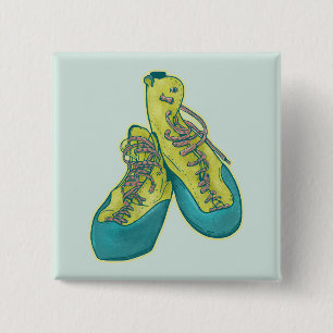 Badge Carré 5 Cm Ancienne escalade chaussures rock escalade