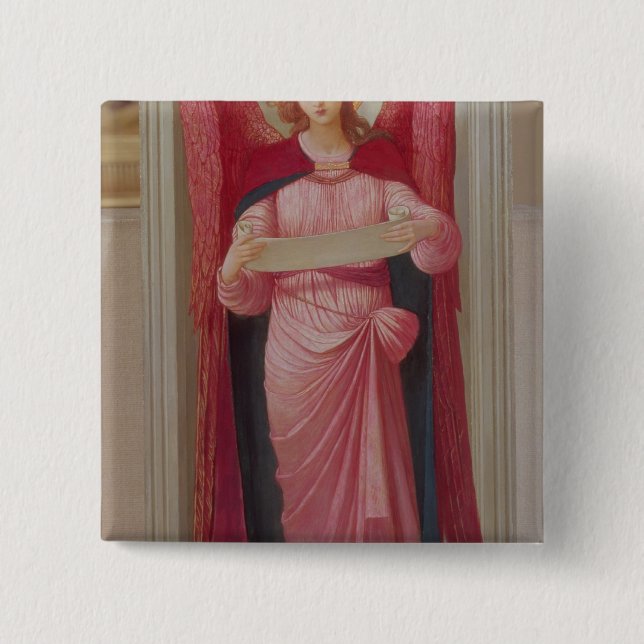 Badge Carré 5 Cm Ange (Devant)