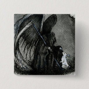 BADGE CARRÉ 5 CM ANGE DE LA MORT
