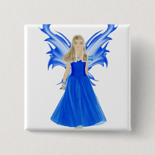 Badge Carré 5 Cm Ange de sérénité
