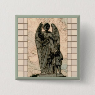 Badge Carré 5 Cm Ange gardien