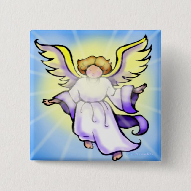 Badge Carré 5 Cm Angel (Devant)