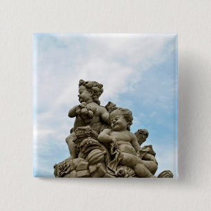 Badge Carré 5 Cm Anges