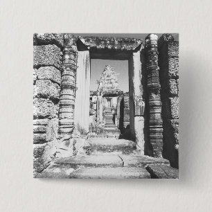 Badge Carré 5 Cm Angkor Cambodge, temple de Pre Rup