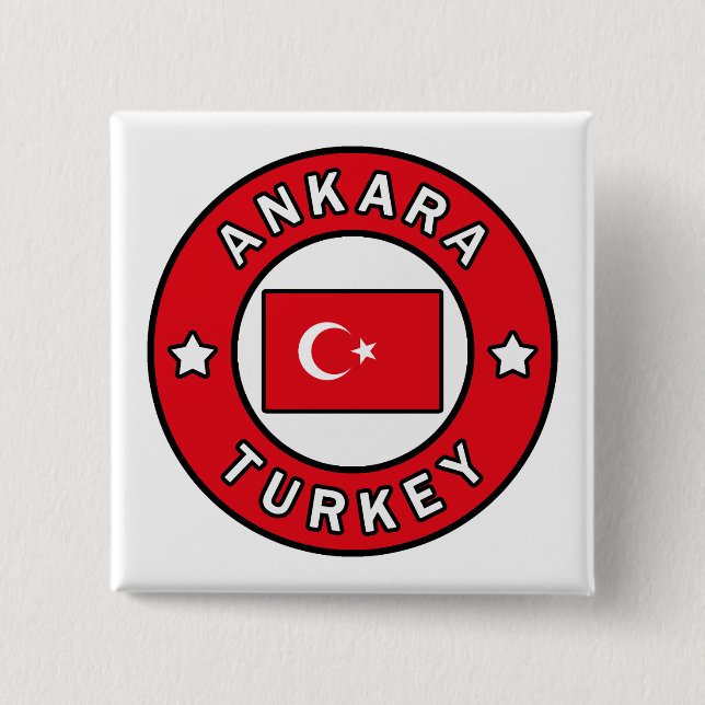 Badge Carré 5 Cm Ankara Turquie (Devant)