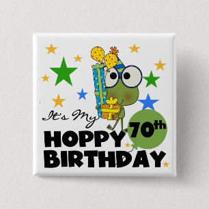 Badge Carré 5 Cm Anniversaire de houblon de Froggie