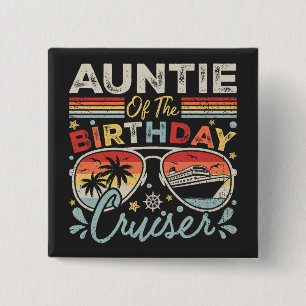 Badge Carré 5 Cm Anniversaire du Carré de vacances Cruiser