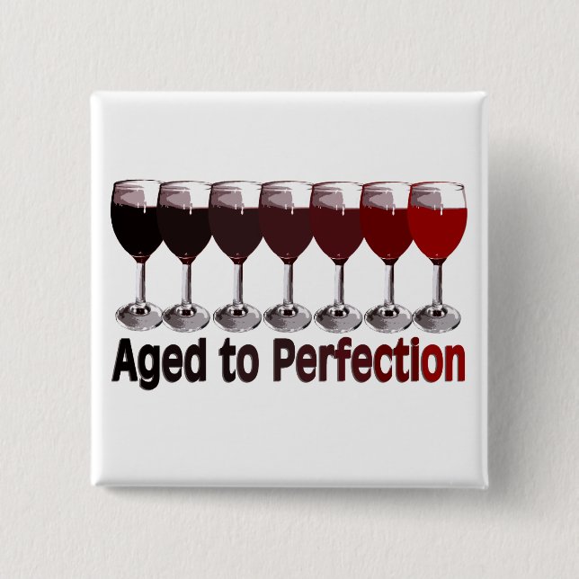 Badge Carré 5 Cm Anniversaire du vin rouge (Devant)