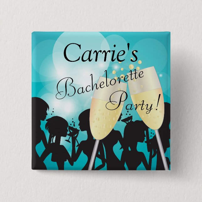 Badge Carré 5 Cm Anniversaire ou nuit de filles de diva de (Devant)