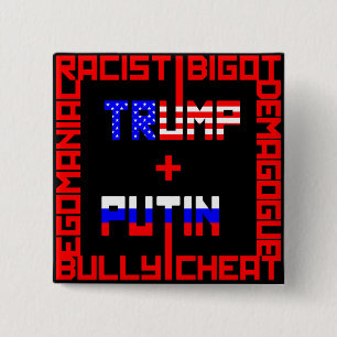 Badge Carré 5 Cm Anti atout+Poutine