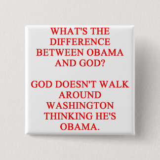 Badge Carré 5 Cm anti plaisanterie d'obama
