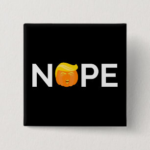 Badge Carré 5 Cm Anti-Trump - Nope Halloween Edition I