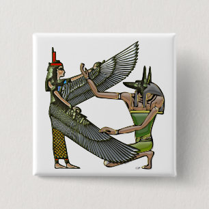 Badge Carré 5 Cm Anubis & Nut