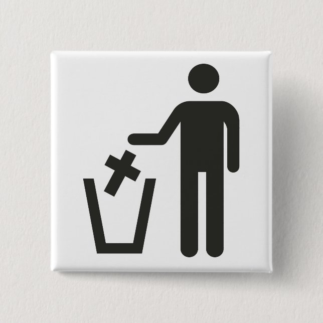 Badge Carré 5 Cm Apostasie (Devant)