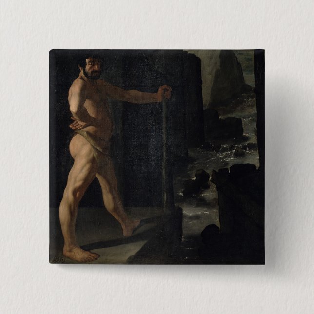 Badge Carré 5 Cm Apothéose de Paul Cezanne | de Delacroix (Devant)