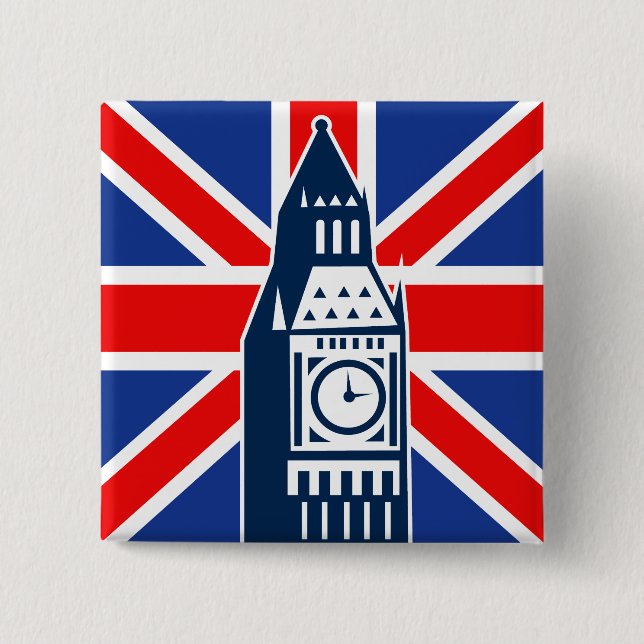 Badge Carré 5 Cm Appel de Londres (Devant)