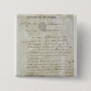 Badge Carré 5 Cm Appel de Maximilien de Robespierre