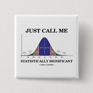 Badge Carré 5 Cm Appelez-juste moi statistiquement significatif