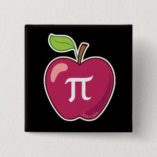 Badge Carré 5 Cm Apple pi