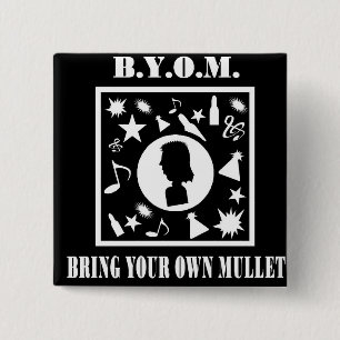 Badge Carré 5 Cm Apportez votre propre mulet (B.Y.O.M.)