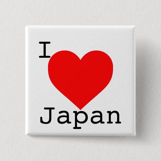 Badge Carré 5 Cm Appui de tsunami du Japon (Devant)